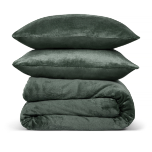 Dekbedovertrek Flanel Fleece - 100% zacht materiaal - 140x220 - oud groen