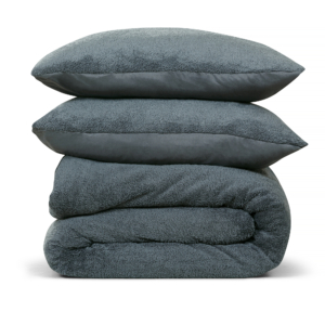 Dekbedovertrek Teddy Fleece - 100% zacht materiaal - 200x220 - antraciet