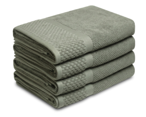 Handdoek Soft Popcorn – 4 stuks – 70×140 – oudgroen