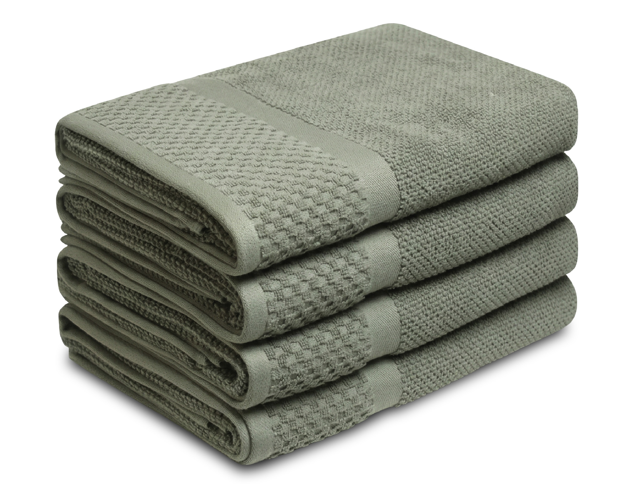 Handdoek Soft Popcorn – 4 stuks – 70×140 – oudgroen