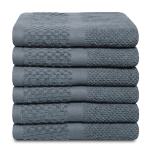 Handdoek Soft Popcorn – 6 stuks – 50×90 – ijsblauw