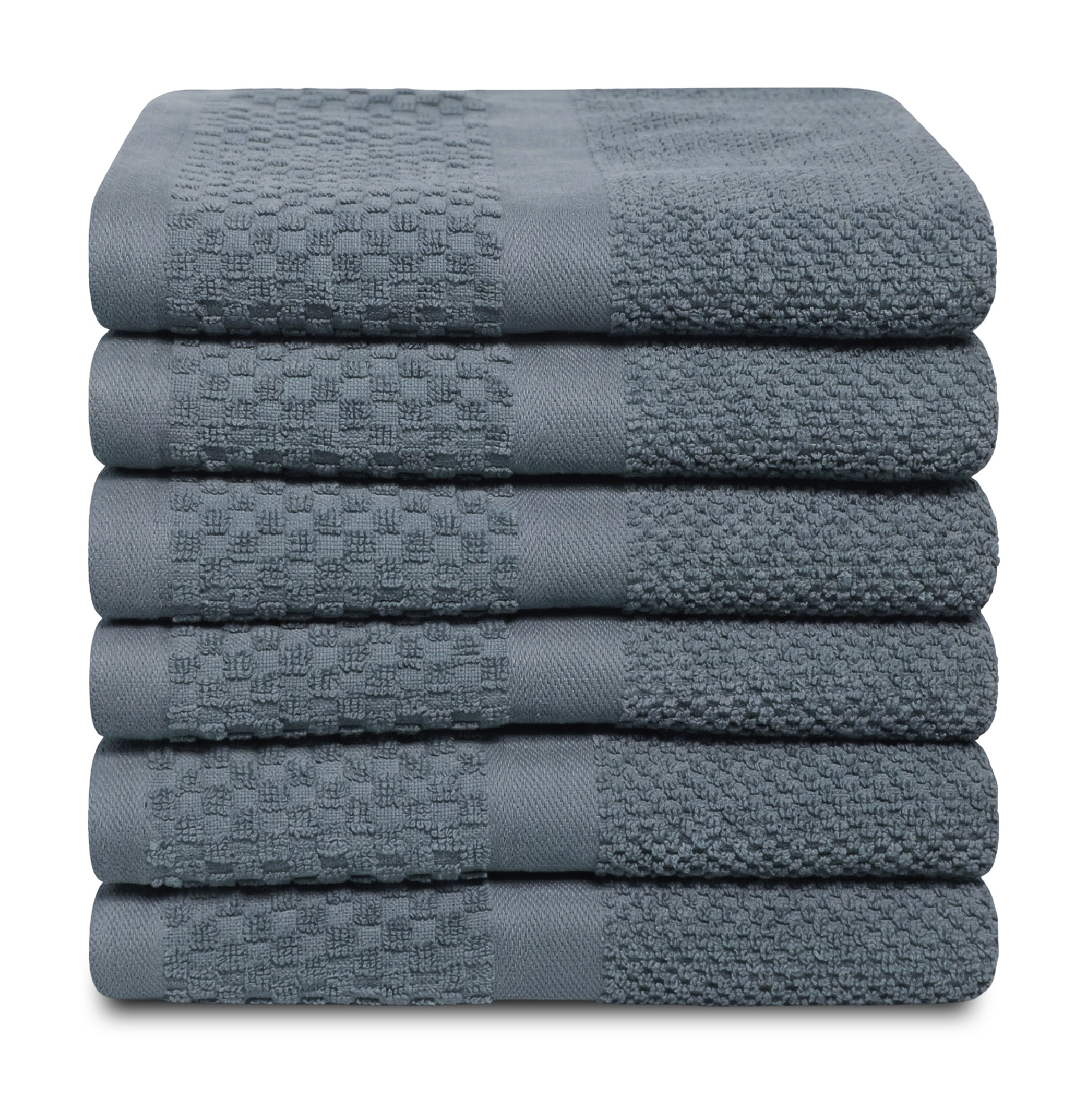 Handdoek Soft Popcorn – 6 stuks – 50×90 – ijsblauw