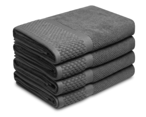 Handdoek Soft Popcorn – 4 stuks – 70×140 – antraciet