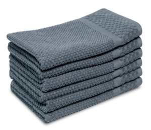 Gastendoek Soft Popcorn - 6 stuks - 30x50 - ijsblauw