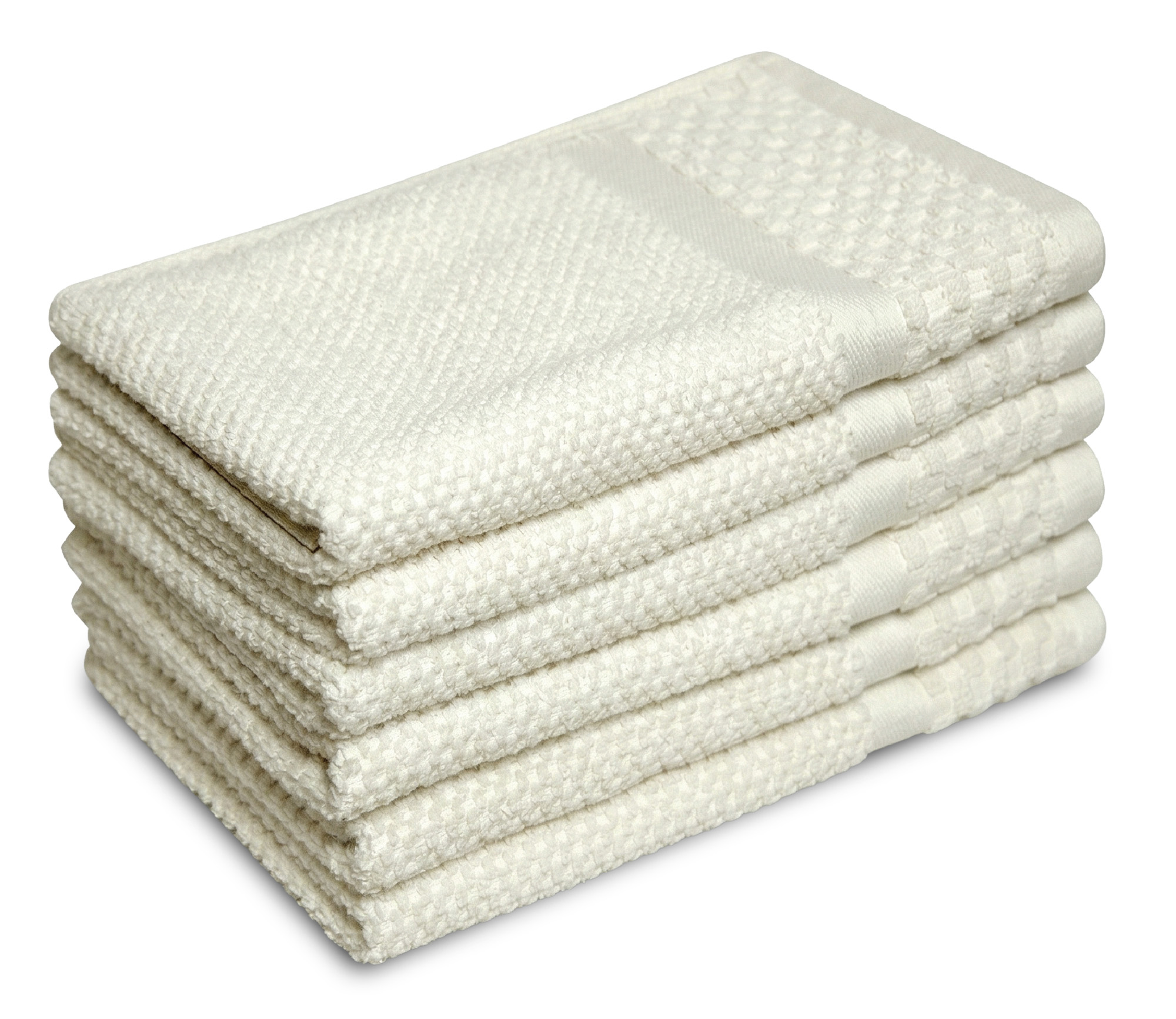 Gastendoek Soft Popcorn - 6 stuks - 30x50 - crème