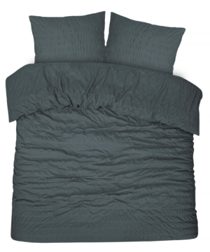 Dekbedovertrek Seersucker - 200x200/220 - antraciet